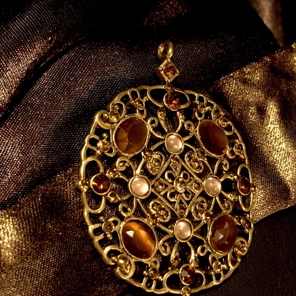 ESTATE SALE Gorgeous, Unique Pendant🧡🤎 - Picture 4 of 6